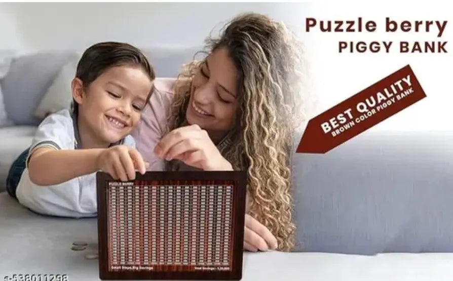 Wooden Big Piggy Bank Money Saving Box