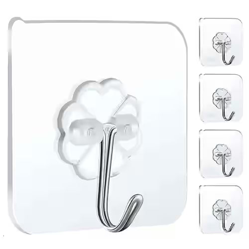 Flower Adhesive Wall Hooks -(set of 10)