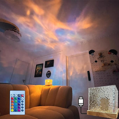 Wave Light Cube, Aurora Glow Lamp Crystal Night Light