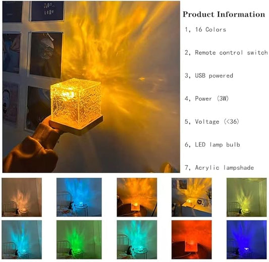 Wave Light Cube, Aurora Glow Lamp Crystal Night Light