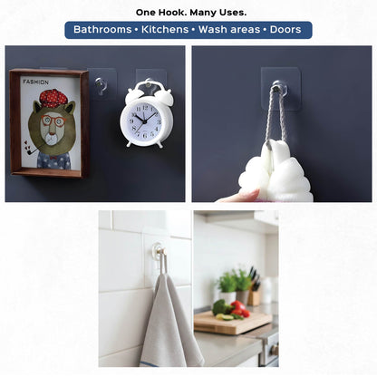 Wall Hooks for Hanging Strong Adhesive Hooks (pack of 10)