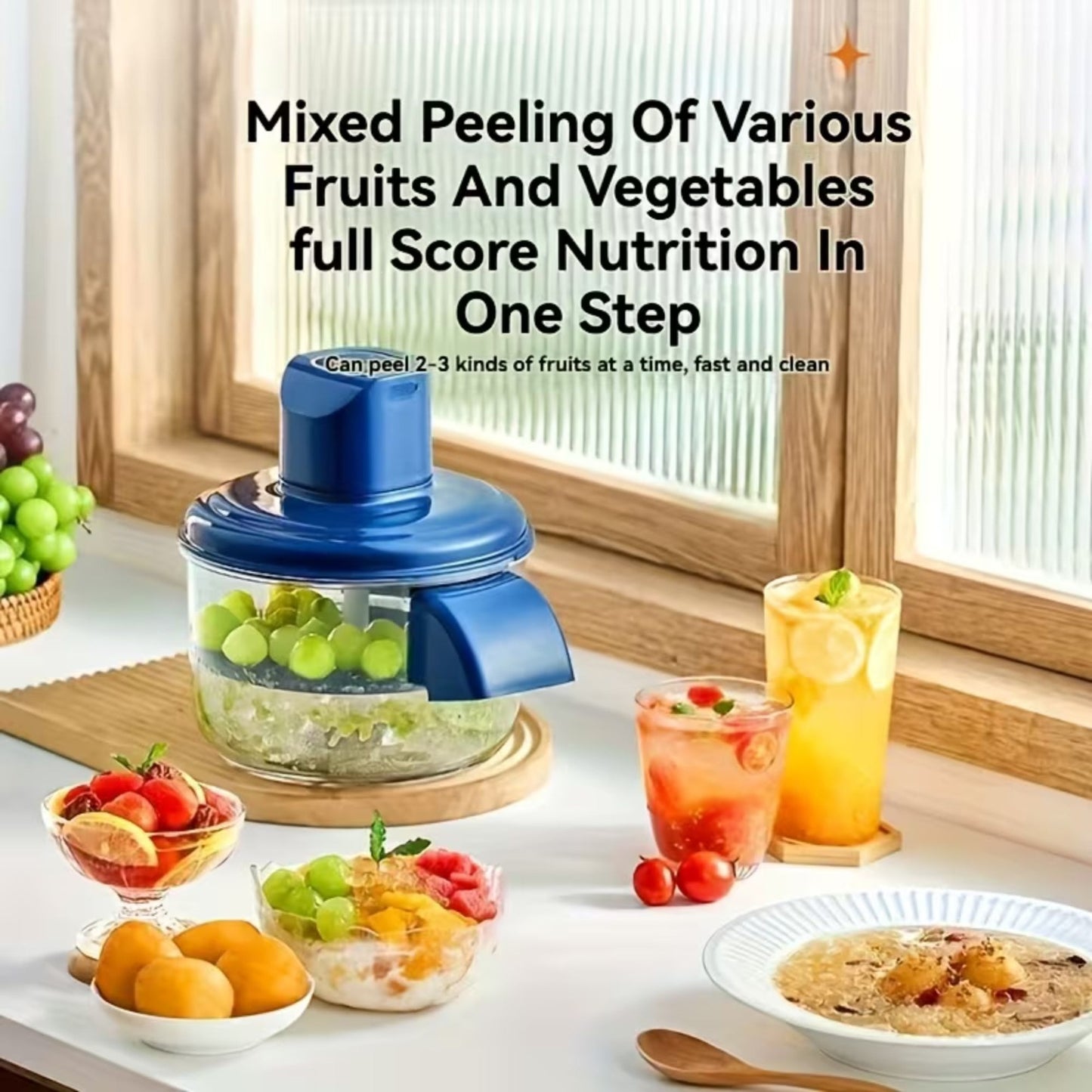 Automatic Rechargeable Fruit & Vegetable Peeler – 3x Faster, Zero Effort