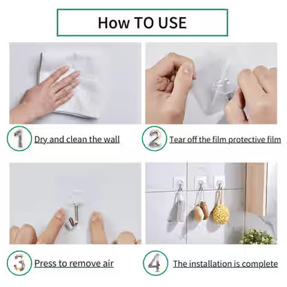 Flower Adhesive Wall Hooks -(set of 10)