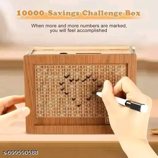 Wooden Big Piggy Bank Money Saving Box