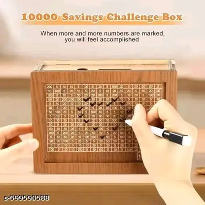Wooden Big Piggy Bank Money Saving Box